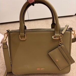 Nine West Olive Green Top-Handle Satchel